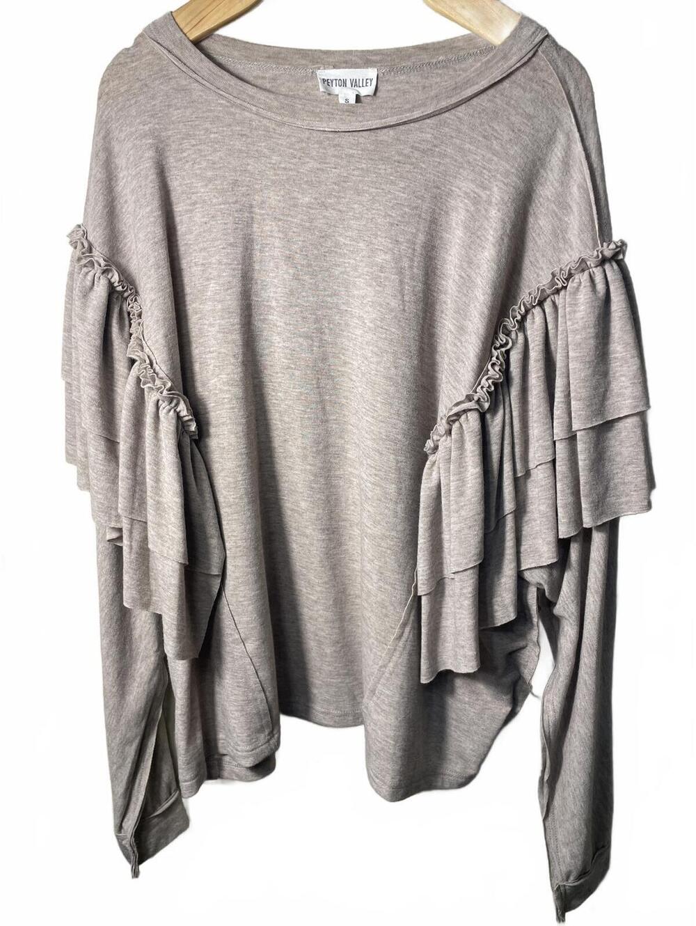 Peyton Valley Blouse Top Women's Small Ruffle Oversize Boho